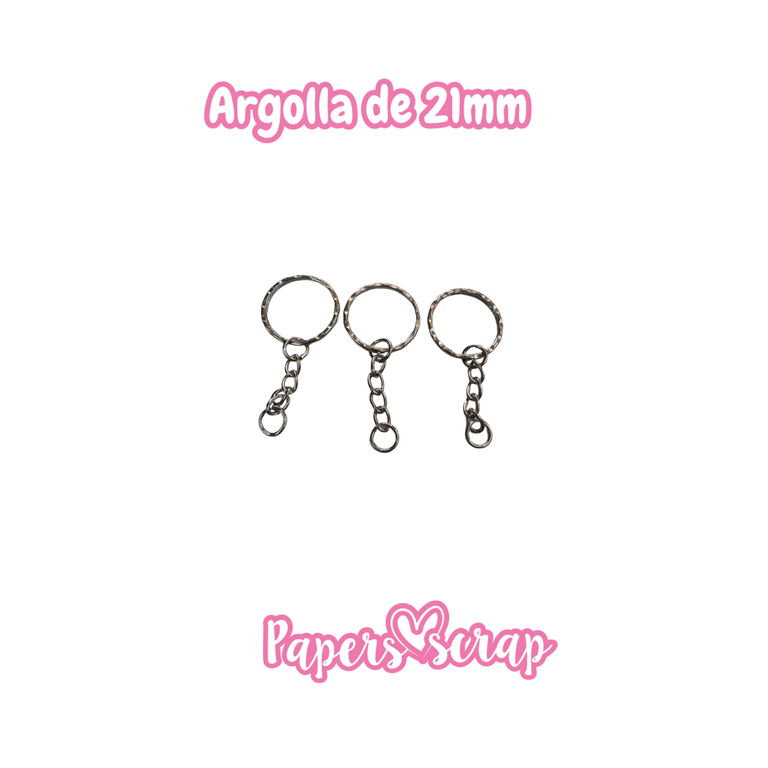 Argollas 21 mm con cadena y conexión final
