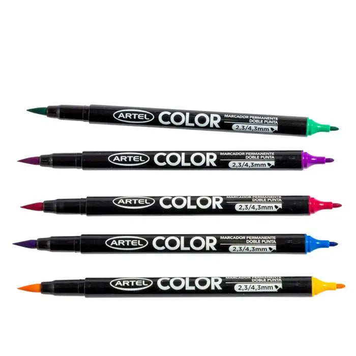 Estuche Marcadores Doble Punta 24 colores ARTEL