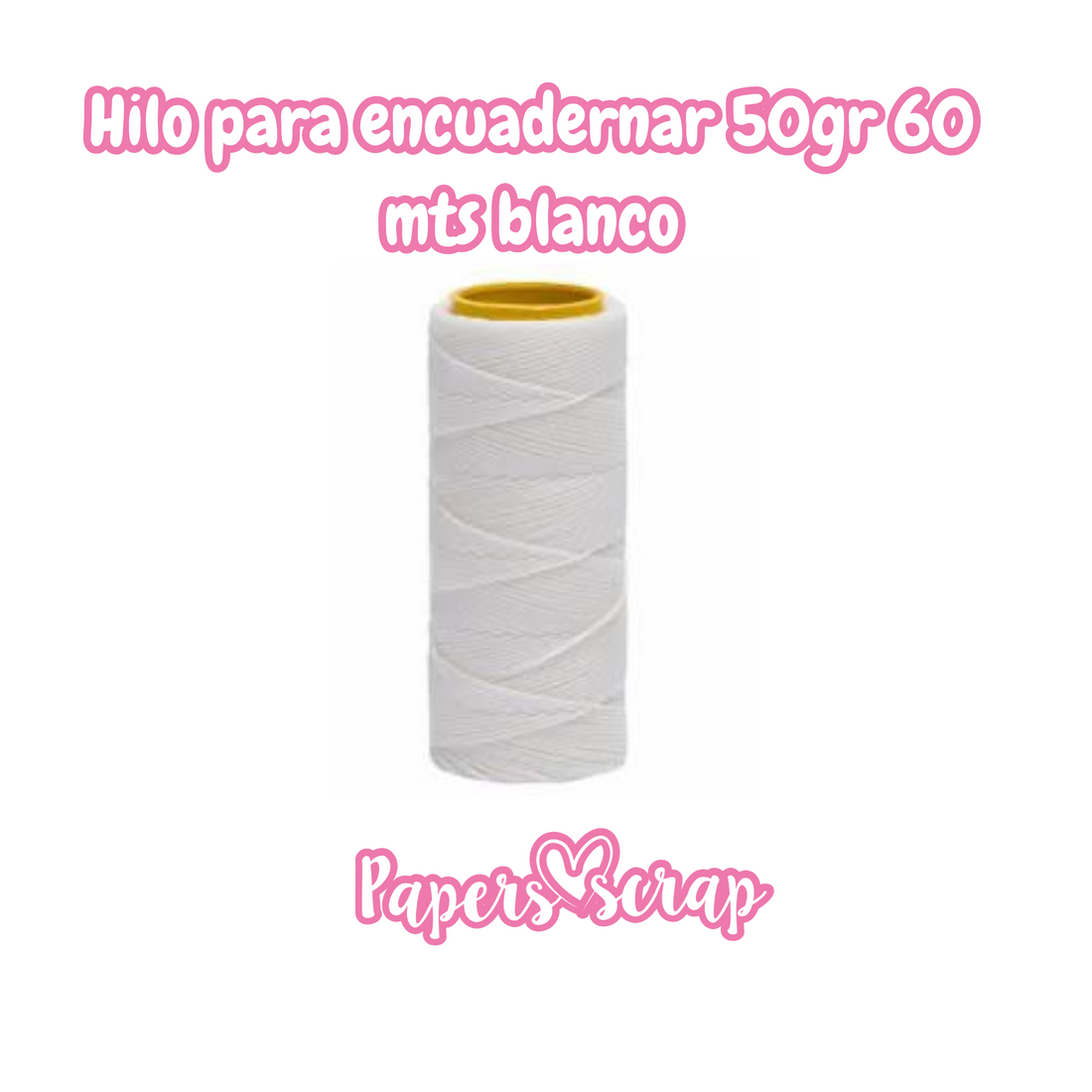 Hilo para Encuadernar 50 gr 60 Mts Blanco
