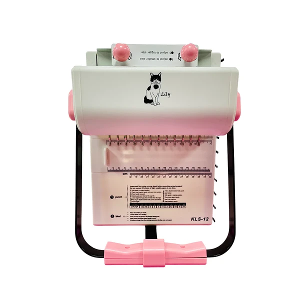 Encuadernadora Lily perforación redonda rosa