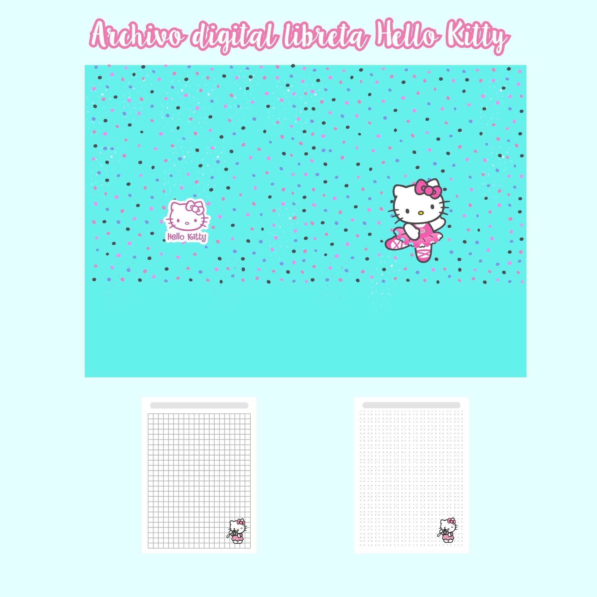 Archivo digital portada hello kitty libreta tamaño A6