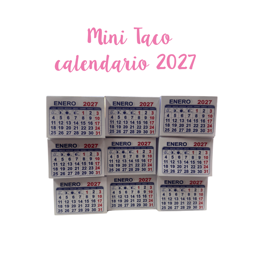 Taco mini calendario 2027