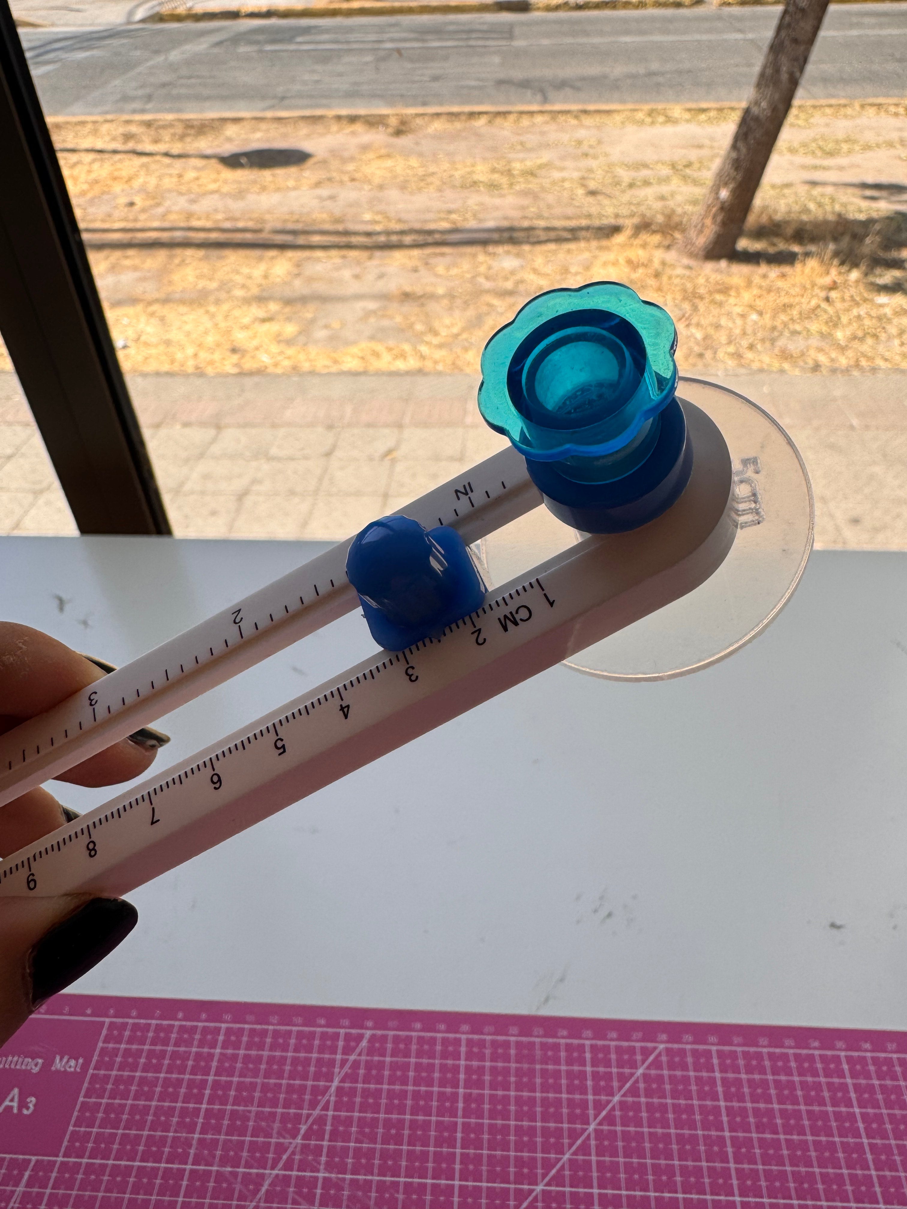 guías de corte para cortador circular azul