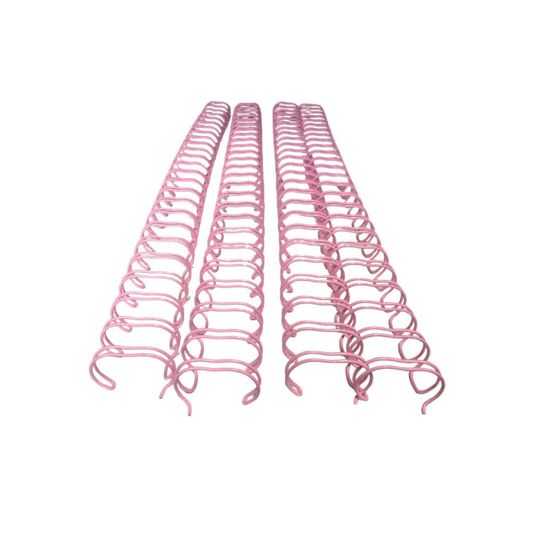 anillos paso 2:1 tamaño oficio 16mm 4 tiras color rosa