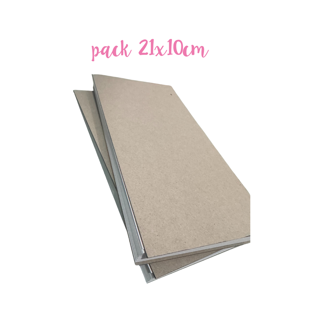 Pack agenda 10x21cm 100 hojas 106gr mas dos tapas cartón piedra 1,5mm