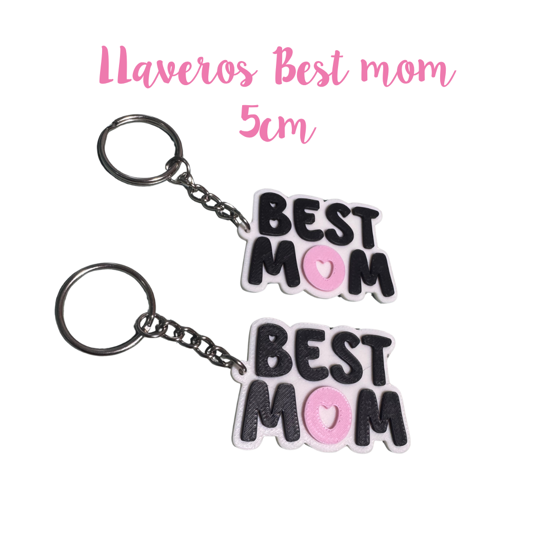 Llaveros Best mom 5 cm con argolla