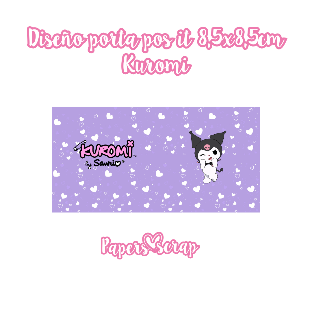 Archivo digital porta post it 8,5x8,5cm Kuromi