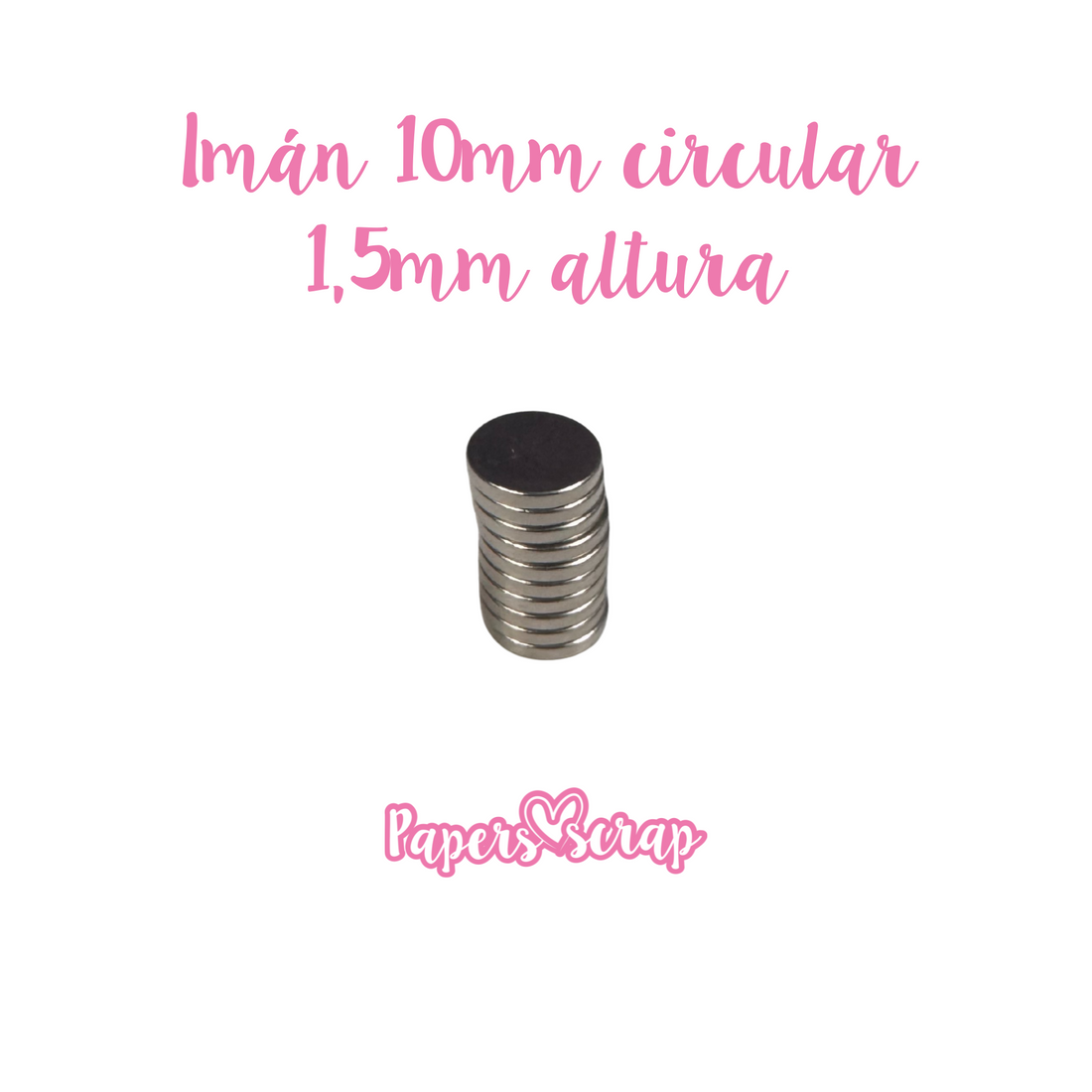 imán para manualidades 10mm 4 unidades