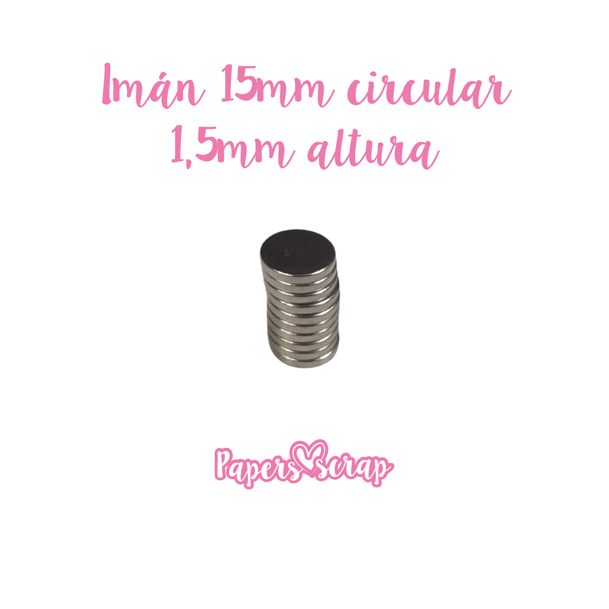 imán para manualidades 15mm 4 unidades