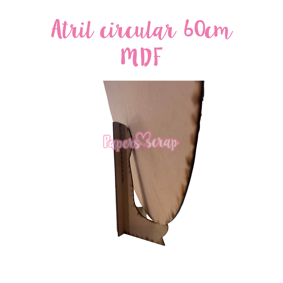 Atril con base circular 60cm MDF 3mm