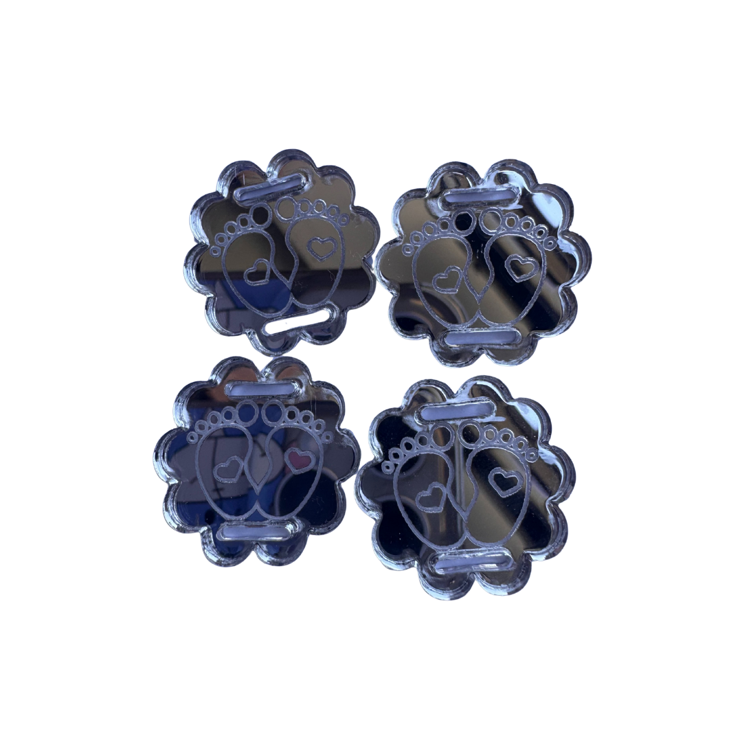 dijes acrilicos bebé 12 unidades