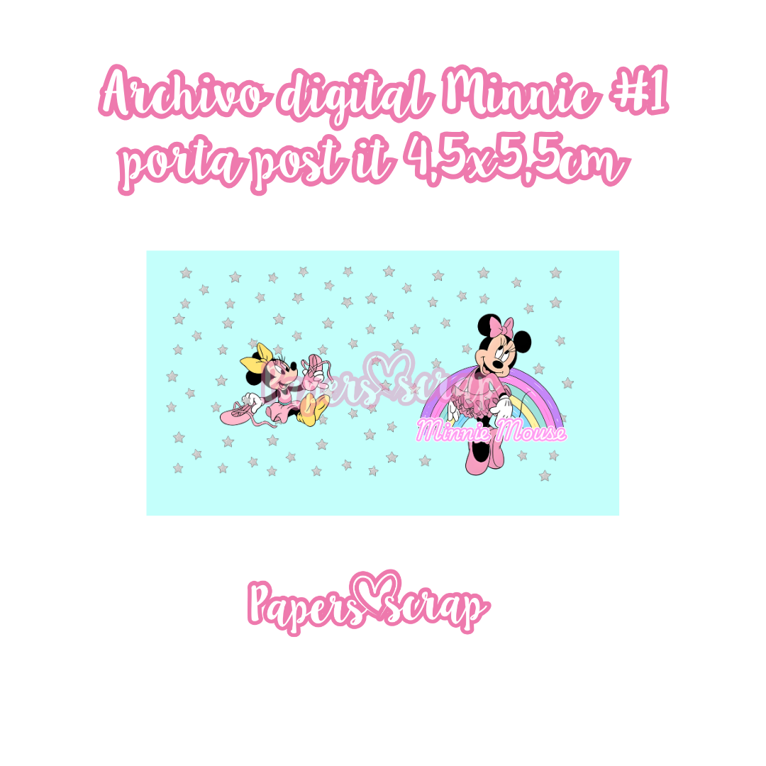 Archivo digital porta post it 4,5x5,5cm Minnie