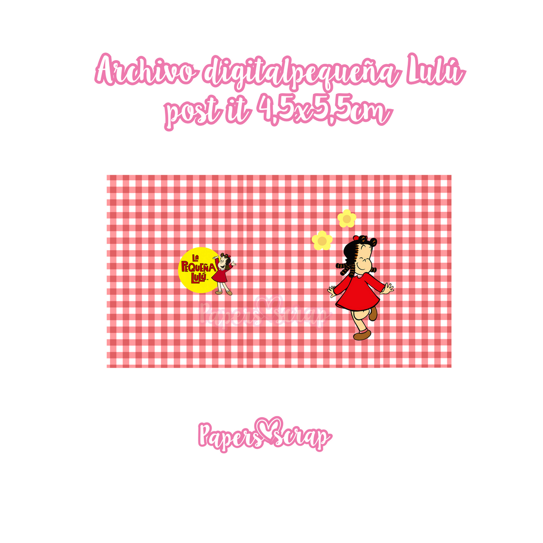 Archivo digital porta post it 4,5x5,5cm pequeña Lulú