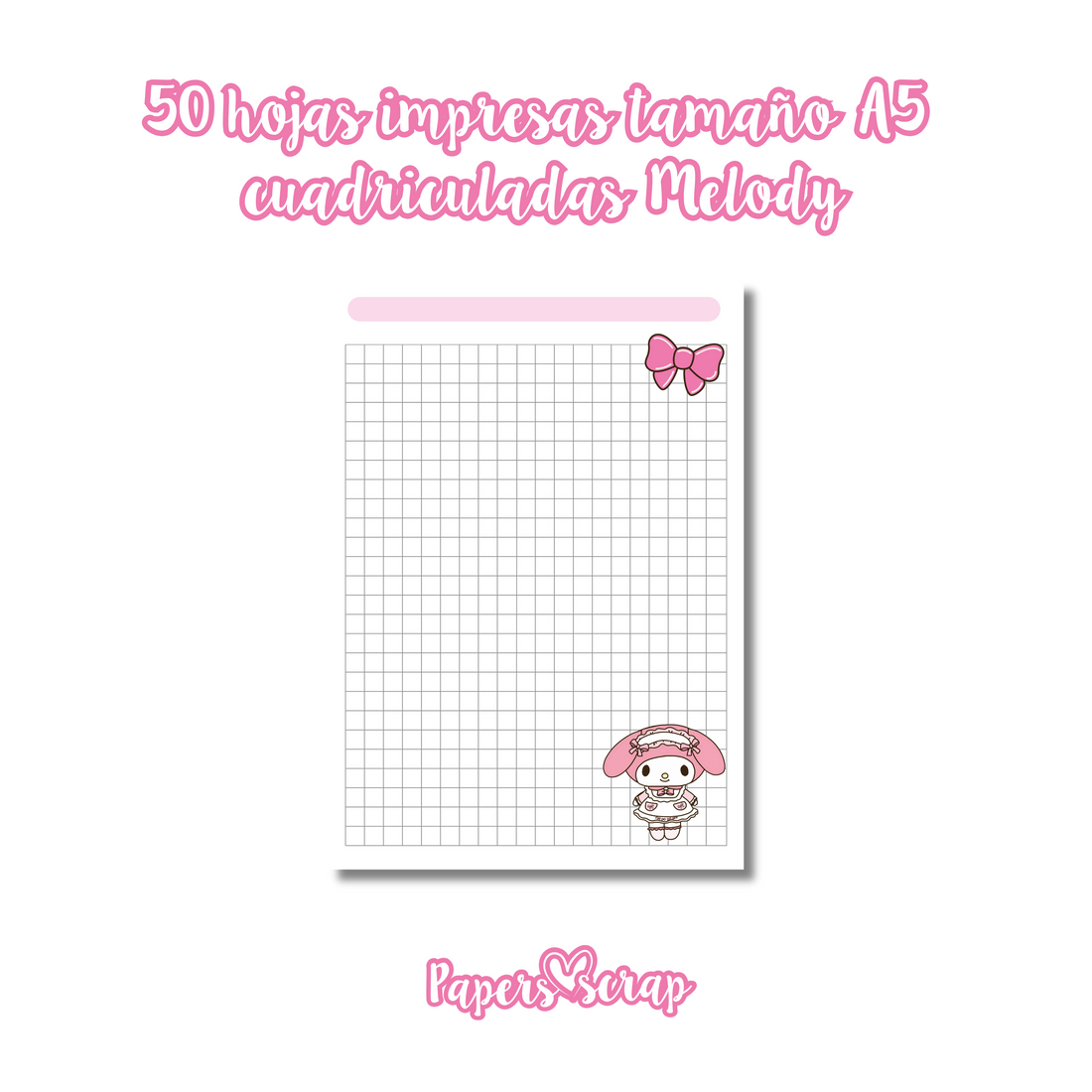 50 hojas impresas A5 106gr Melody