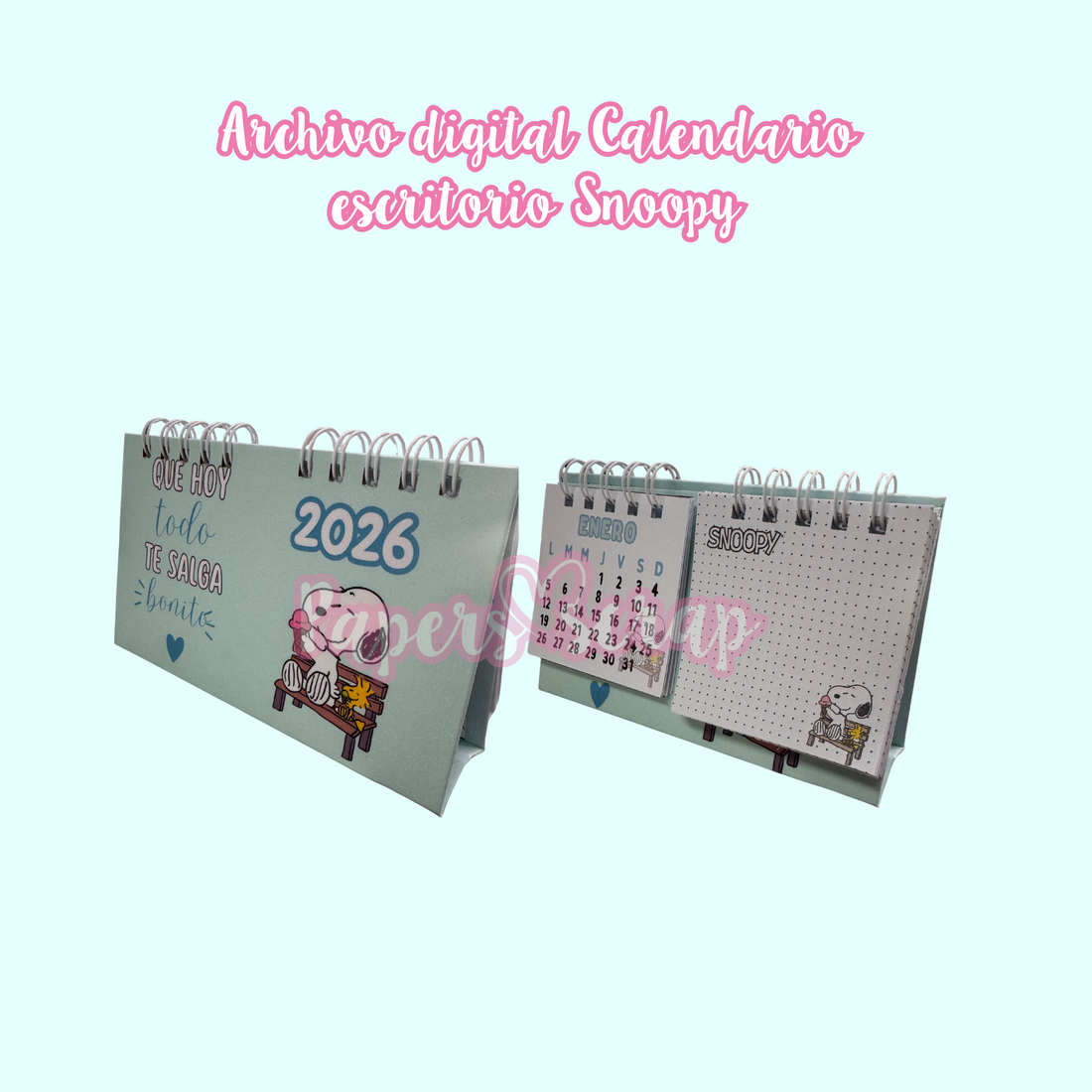 Archivo digital calendario escritorio snoopy 11x18cm