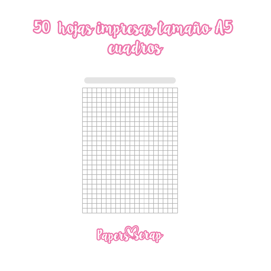 50 hojas impresas cuadros A5