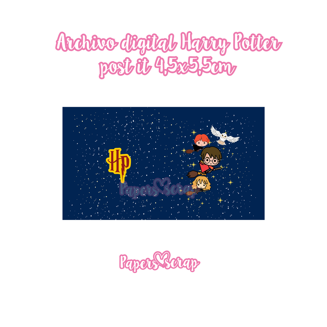 Archivo digital porta post it 4,5x5,5cm Harry Potter