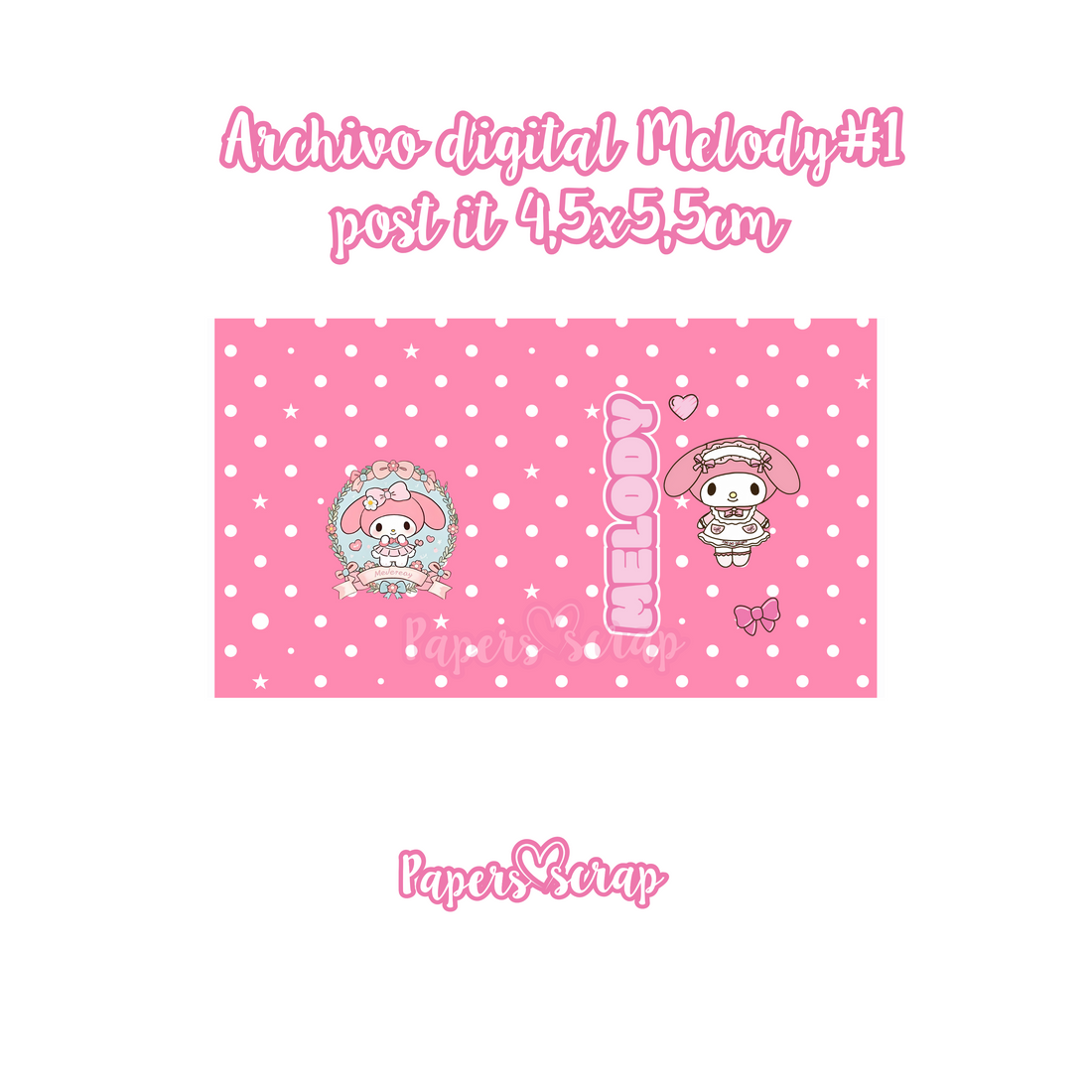 Archivo digital porta post it 4,5x5,5cm Melody