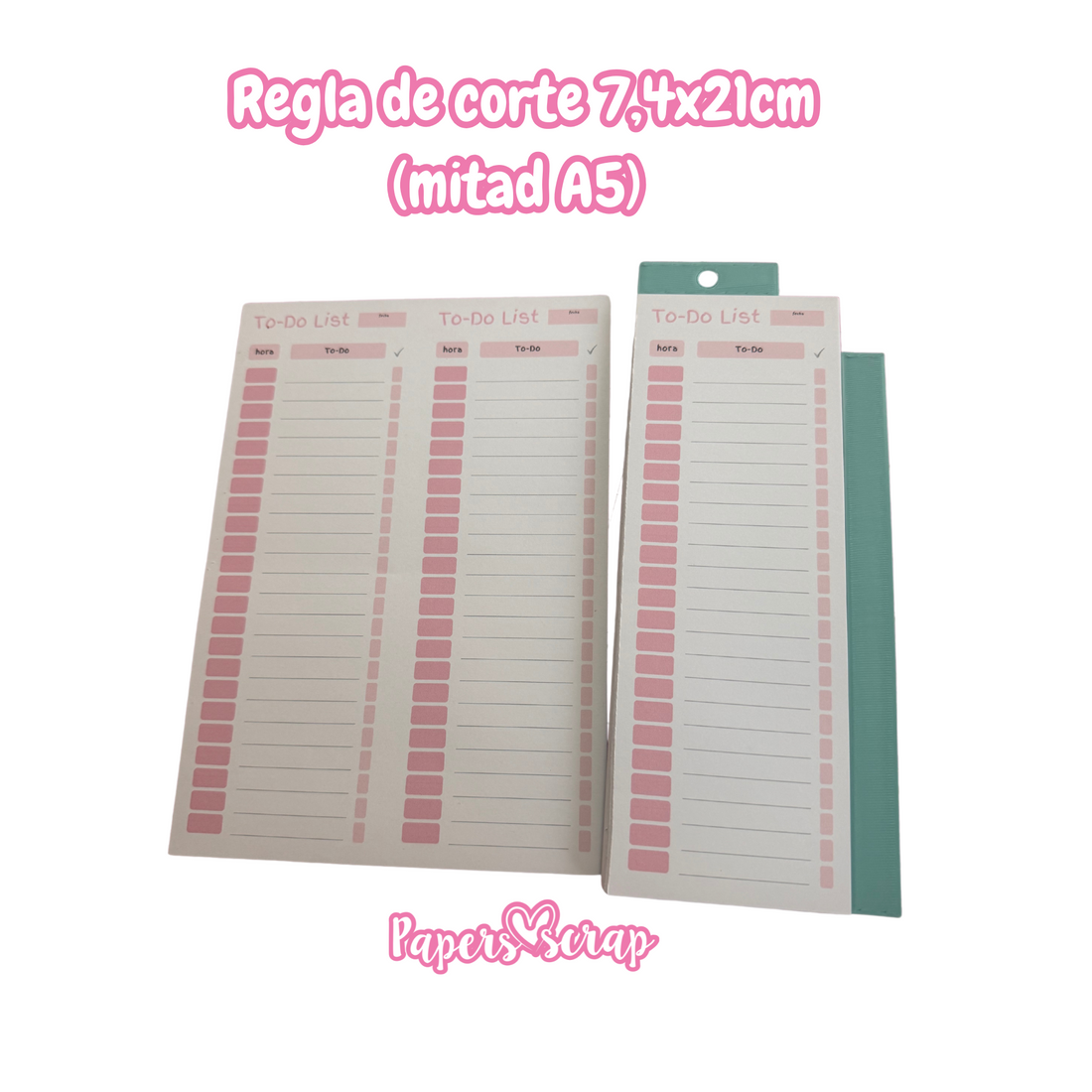 Regla para cortar hojas 7,4x21cm