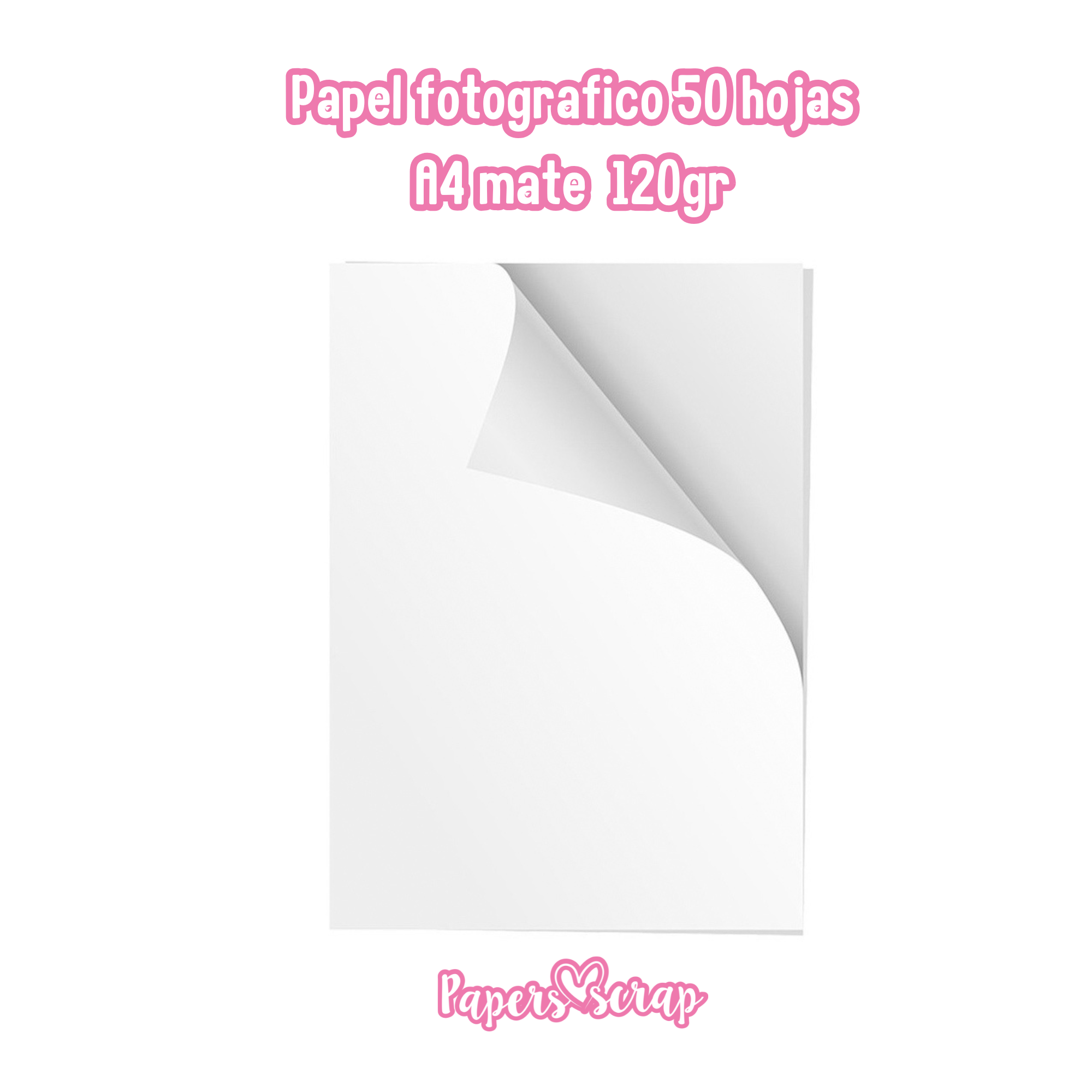 Papel fotografico mate Adhesivo 120gr A4 50 hojas