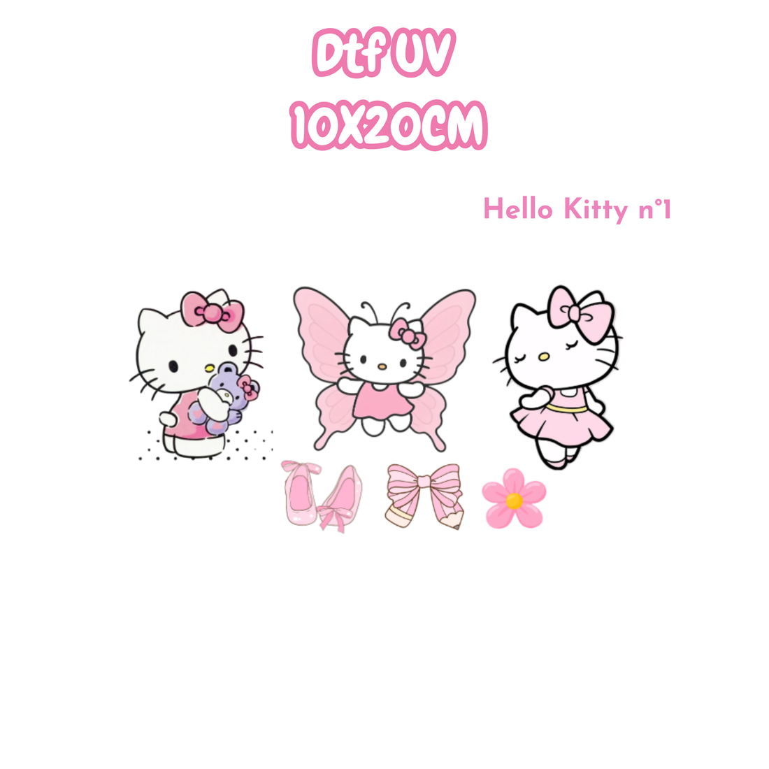 DTF UV 10x20cm Hello Kitty n°1