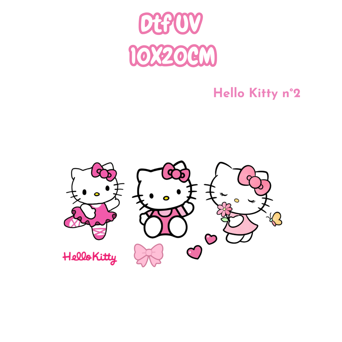 DTF UV 10x20cm Hello Kitty n°2