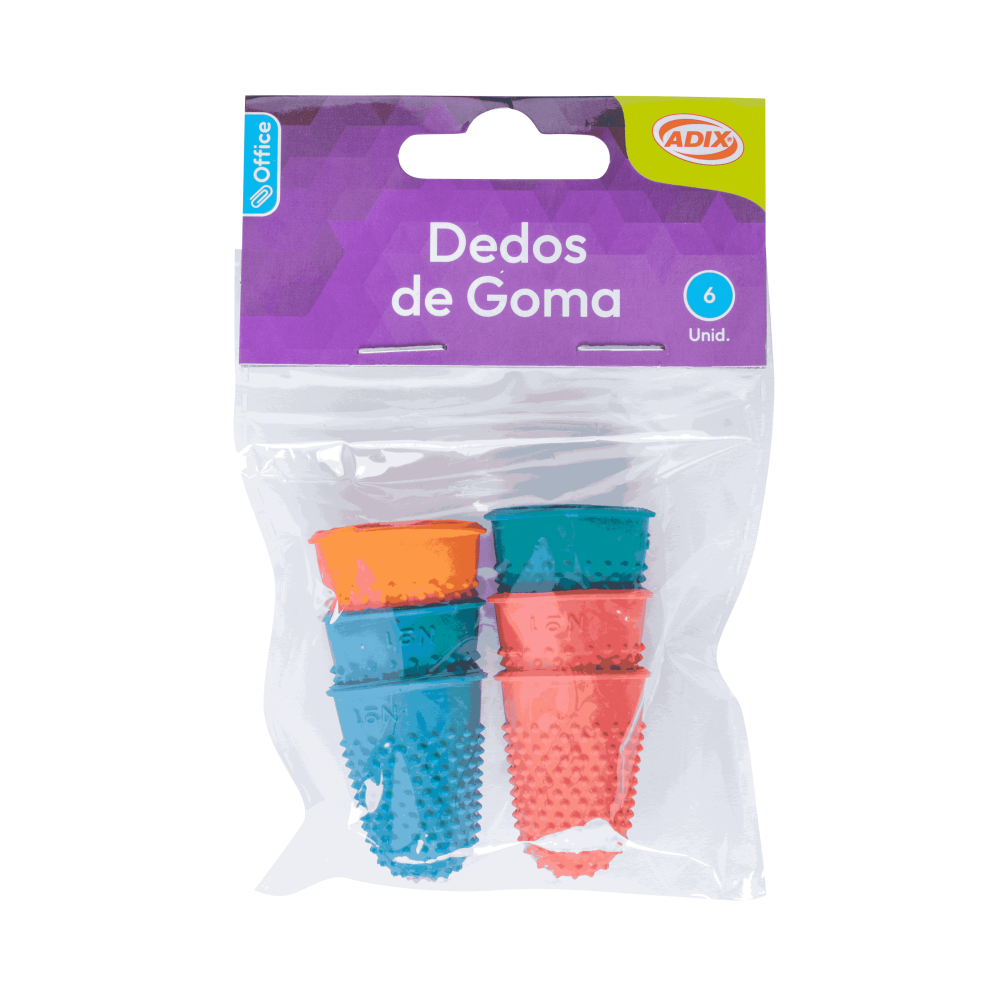 Dedal de goma 6 unidades