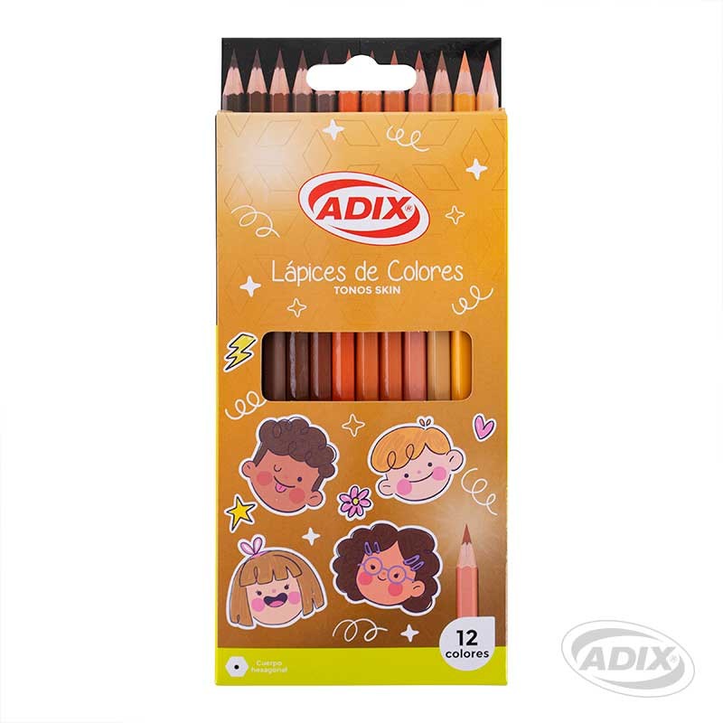 Lápices Tono Skin Hexagonales Adix