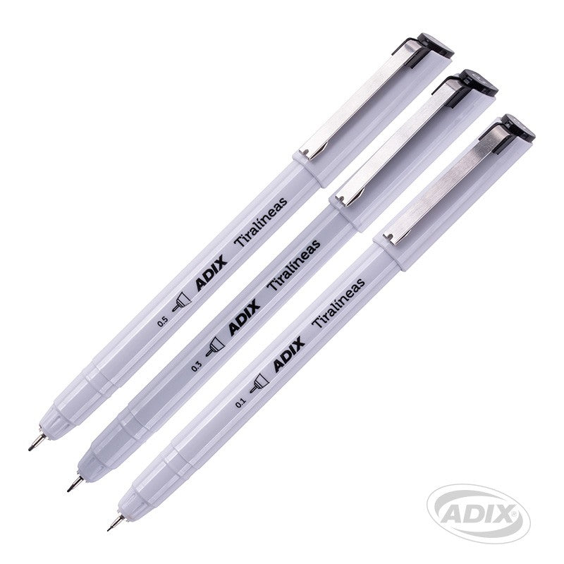 Tiralineas Adix 3 unidades 0.1-0.3-0.5