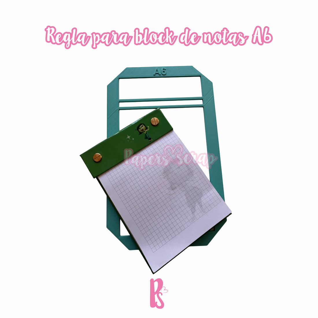 Regla para block de notas A6 (lomo de 1,5cm)