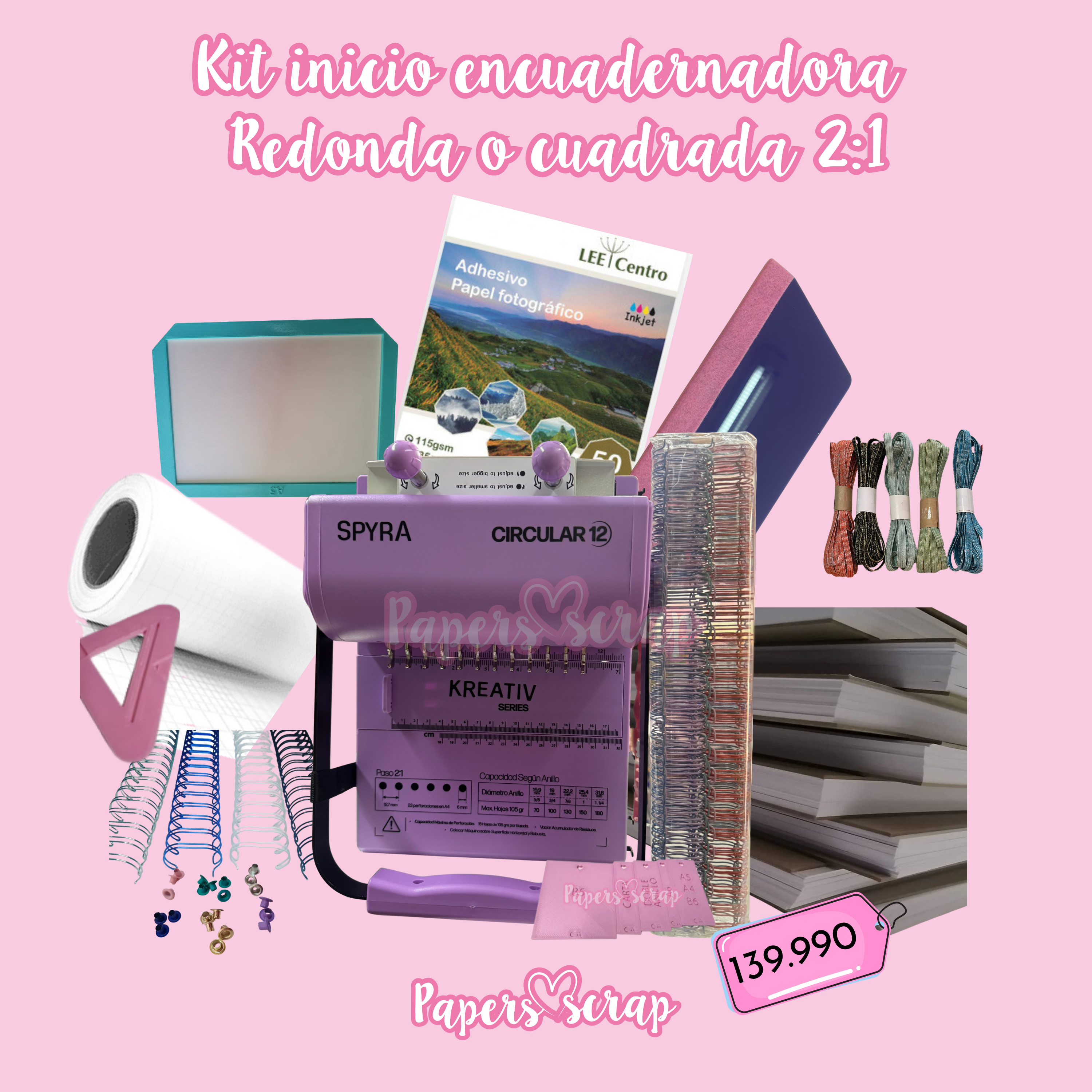 Kit encuadernación inicio sin remachadora