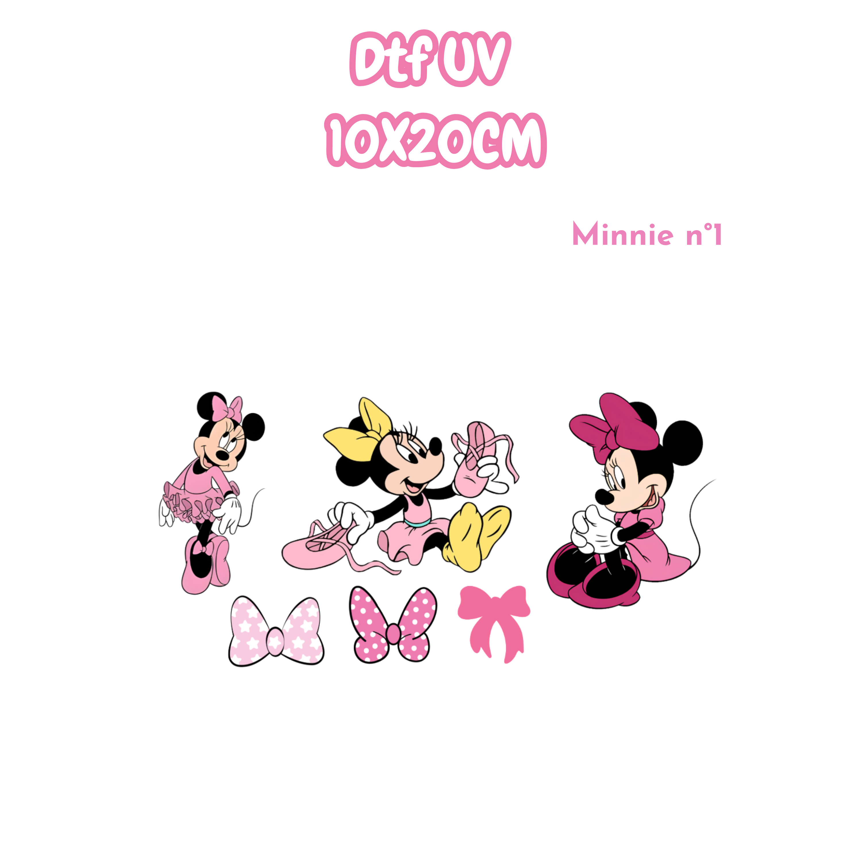 DTF UV 10x20cm Minnie 1