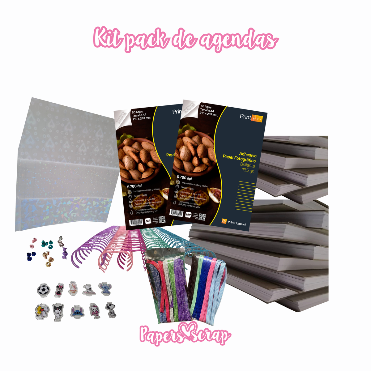 Kit pack de agendas más insumos
