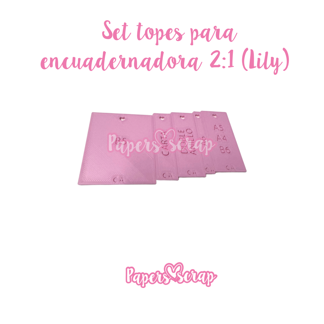 Set 5 topes para encuadernadora alternativa