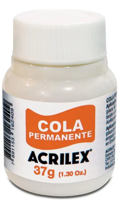 Cola Permanente 37g Acrilex  Color Blanco