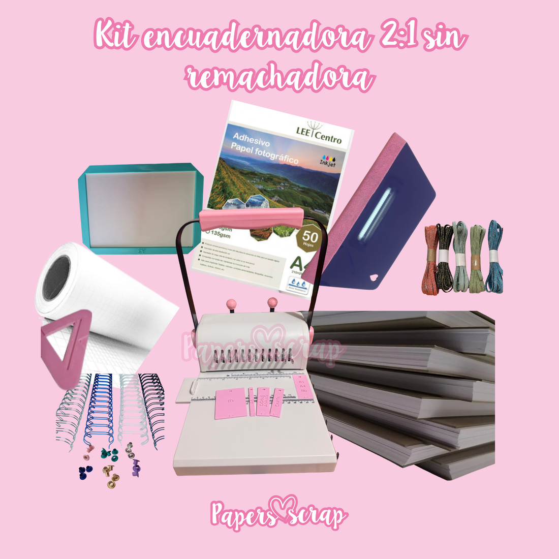 Kit encuadernadora redonda inicio sin remachadora