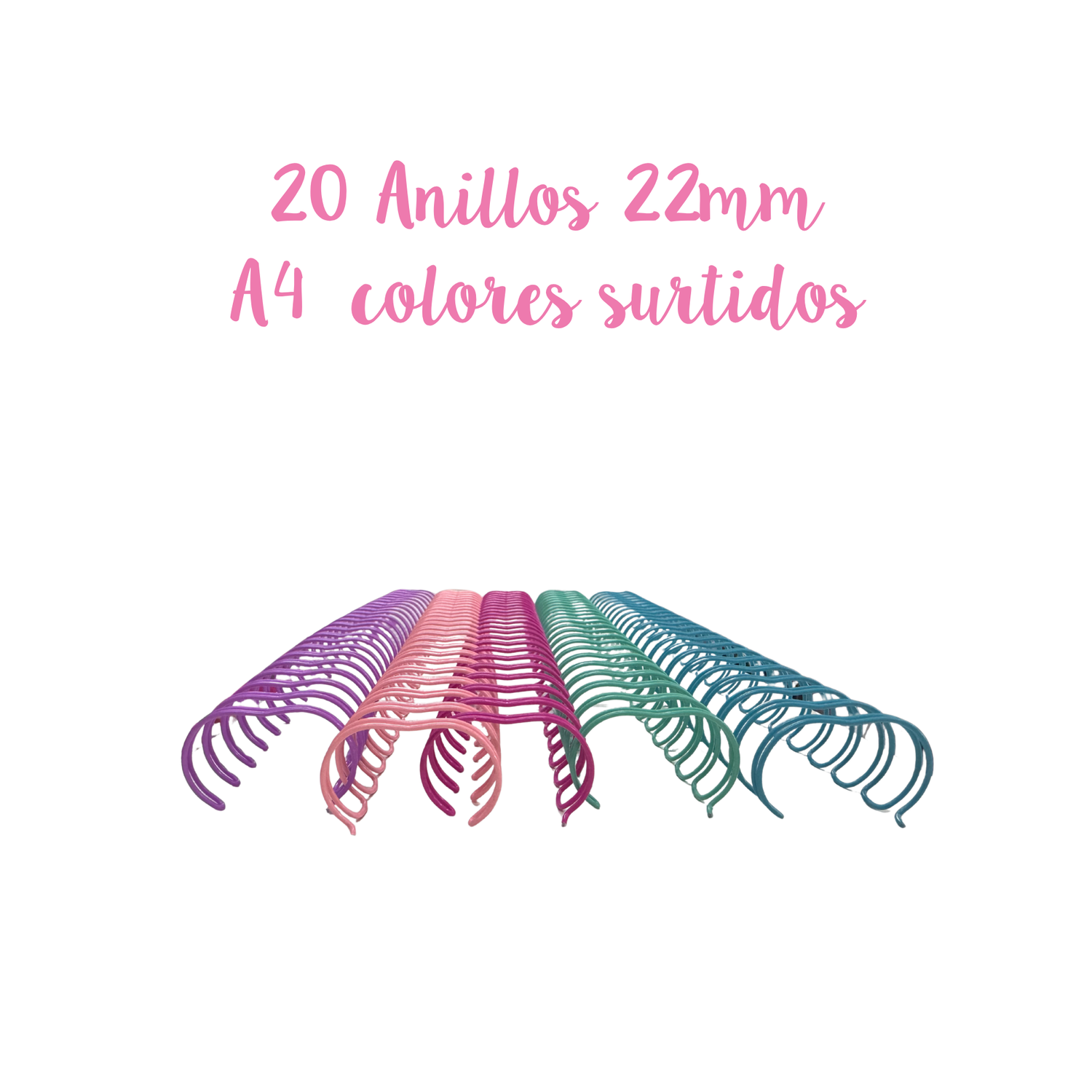 20 Anillos 22mm colores surtidos 2:1 A4
