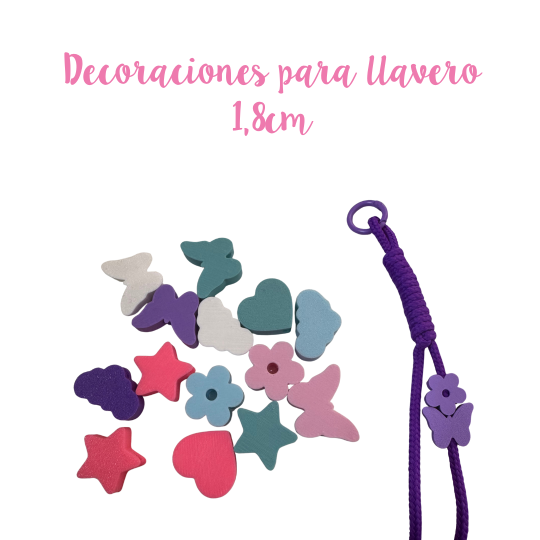 Decoraciones para llavero 1,8cm