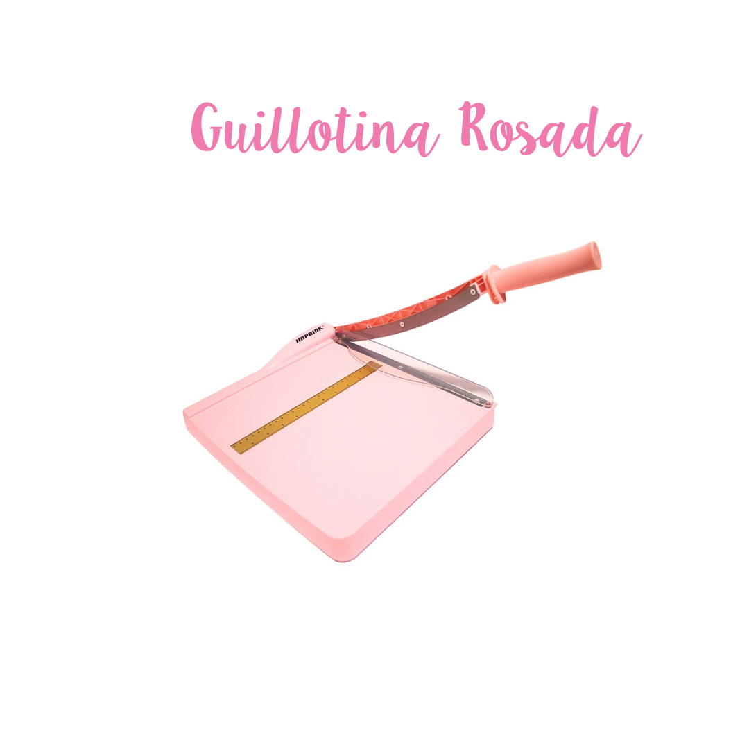 Guillotina con palanca 30x30  rosada