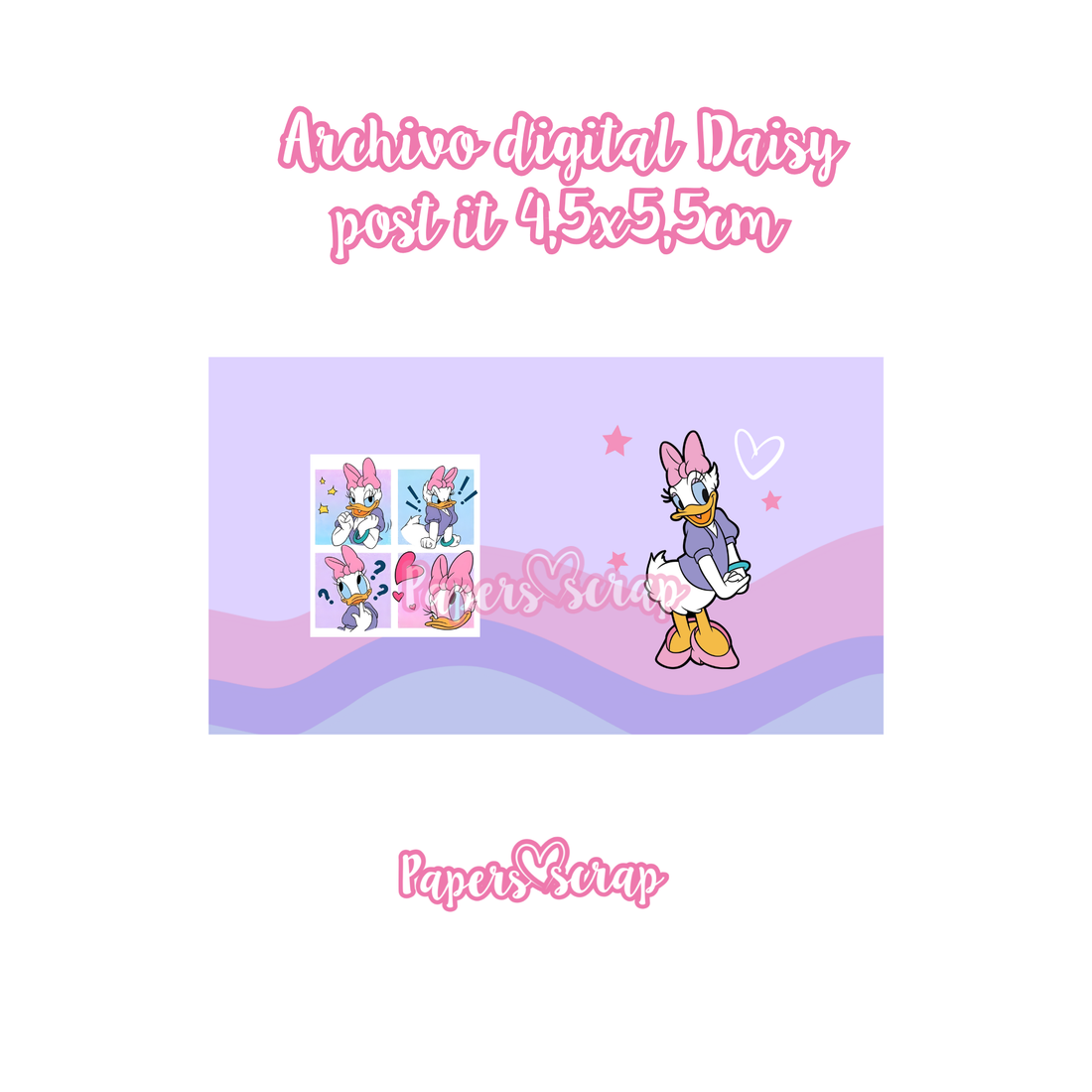 Archivo digital porta post it 4,5x5,5cm Daisy