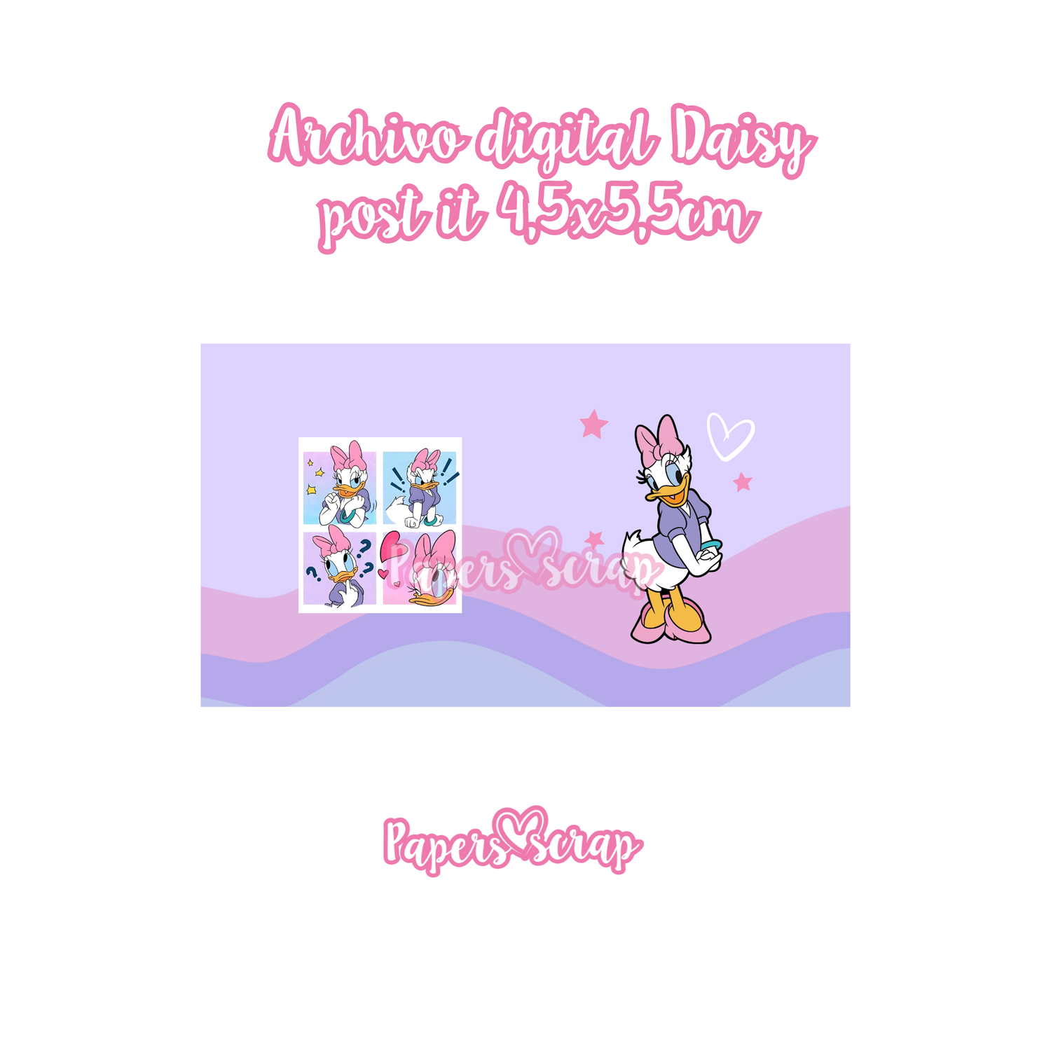 Archivo digital porta post it 4,5x5,5cm Daisy