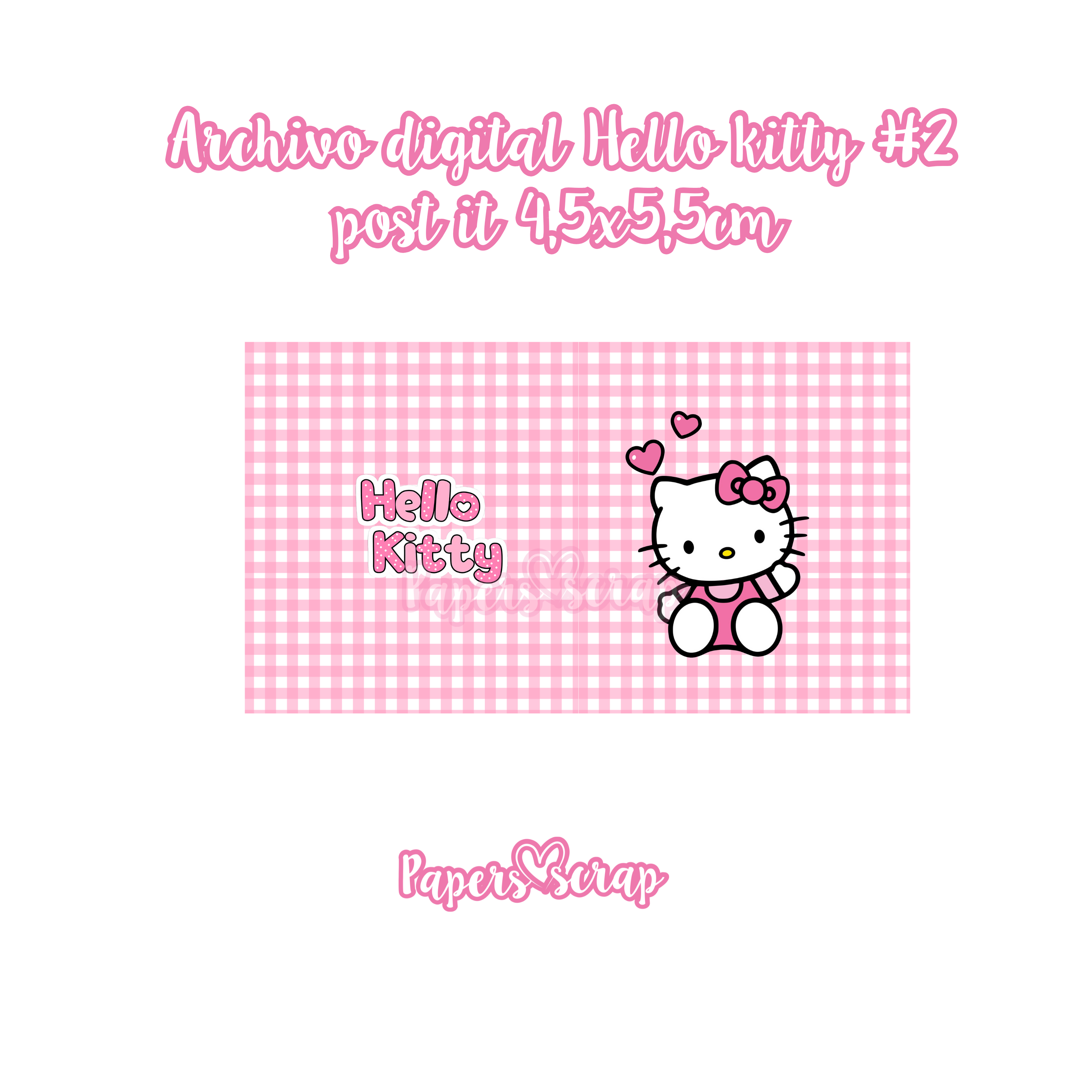 Archivo digital porta post it 4,5x5,5cm Hello Kitty 