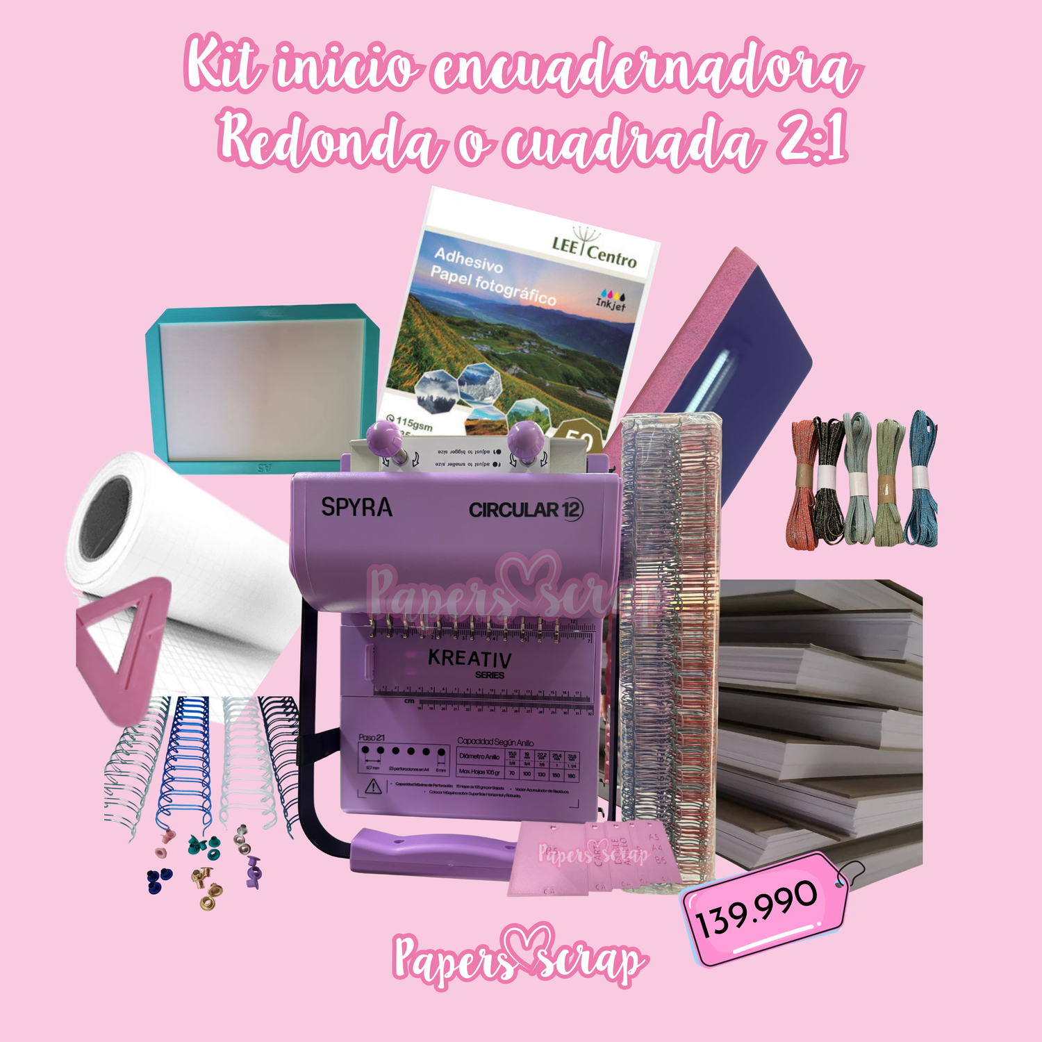 Kit encuadernación inicio sin remachadora