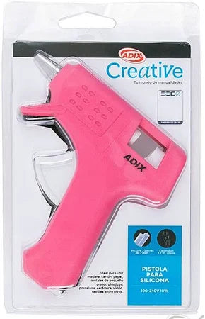 Adix - Pistola Silicona 10W rosa
