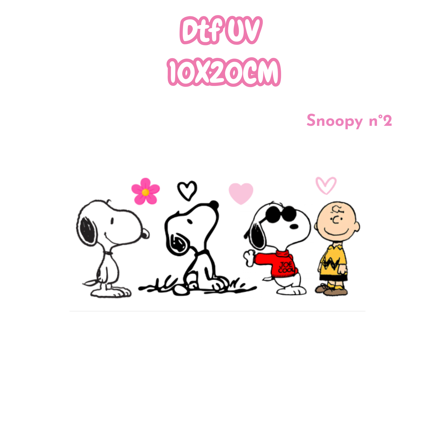 DTF UV 10x20cm Snoopy n°2
