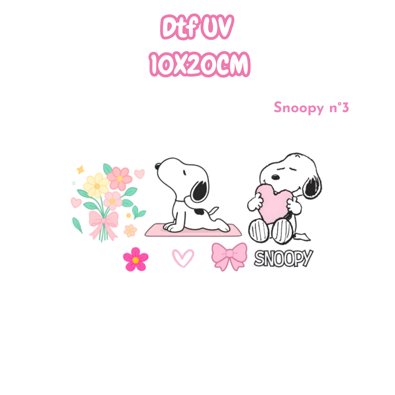 DTF UV 10x20cm Snoopy n°3